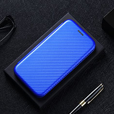 Funda de Cuero Cartera con Soporte Carcasa L02Z para Xiaomi Poco X3 Pro Azul