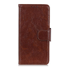 Funda de Cuero Cartera con Soporte Carcasa L03 para Alcatel 1X (2019) Marron