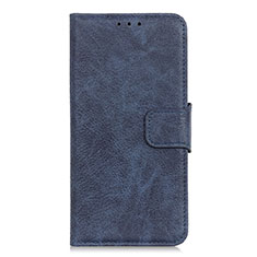 Funda de Cuero Cartera con Soporte Carcasa L03 para Alcatel 3 (2019) Azul