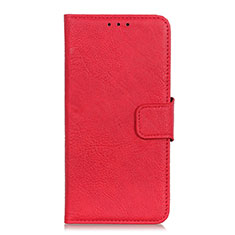 Funda de Cuero Cartera con Soporte Carcasa L03 para Alcatel 3 (2019) Rojo