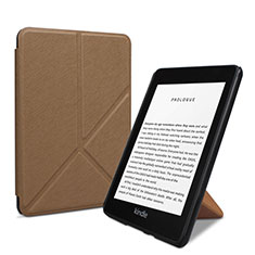 Funda de Cuero Cartera con Soporte Carcasa L03 para Amazon Kindle 6 inch Marron
