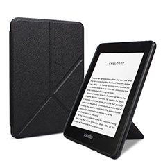 Funda de Cuero Cartera con Soporte Carcasa L03 para Amazon Kindle 6 inch Negro