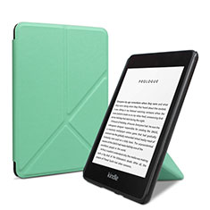 Funda de Cuero Cartera con Soporte Carcasa L03 para Amazon Kindle 6 inch Verde