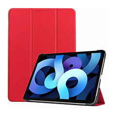 Funda de Cuero Cartera con Soporte Carcasa L03 para Apple New iPad Air 10.9 (2020) Rojo