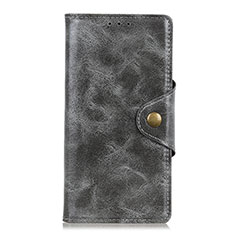 Funda de Cuero Cartera con Soporte Carcasa L03 para BQ Aquaris C Gris