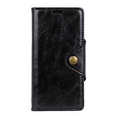 Funda de Cuero Cartera con Soporte Carcasa L03 para Doogee X55 Negro