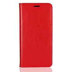 Funda de Cuero Cartera con Soporte Carcasa L03 para Huawei Enjoy 8 Plus Rojo