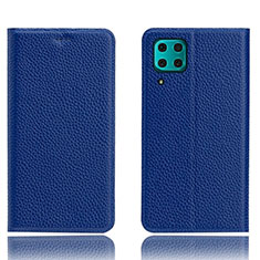 Funda de Cuero Cartera con Soporte Carcasa L03 para Huawei Nova 6 SE Azul