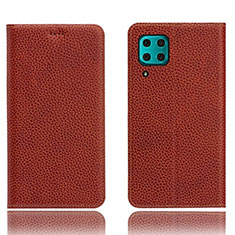 Funda de Cuero Cartera con Soporte Carcasa L03 para Huawei Nova 6 SE Rojo Rosa