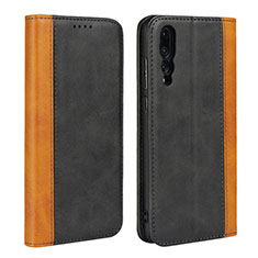 Funda de Cuero Cartera con Soporte Carcasa L03 para Huawei P20 Pro Negro