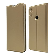 Funda de Cuero Cartera con Soporte Carcasa L03 para Huawei Y6 (2019) Oro