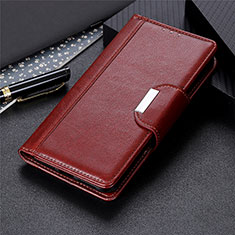 Funda de Cuero Cartera con Soporte Carcasa L03 para Motorola Moto Edge Marron