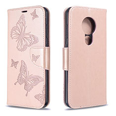 Funda de Cuero Cartera con Soporte Carcasa L03 para Nokia 6.2 Oro Rosa