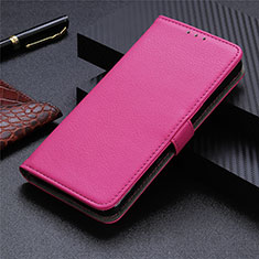 Funda de Cuero Cartera con Soporte Carcasa L03 para Oppo A53 Rosa Roja