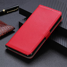 Funda de Cuero Cartera con Soporte Carcasa L03 para Oppo A53s Rojo