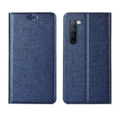 Funda de Cuero Cartera con Soporte Carcasa L03 para Oppo Find X2 Lite Azul