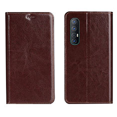 Funda de Cuero Cartera con Soporte Carcasa L03 para Oppo Find X2 Neo Marron