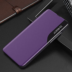 Funda de Cuero Cartera con Soporte Carcasa L03 para Oppo Reno8 Pro+ Plus 5G Morado