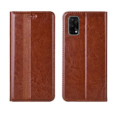 Funda de Cuero Cartera con Soporte Carcasa L03 para Realme Q2 Pro 5G Marron Claro