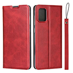 Funda de Cuero Cartera con Soporte Carcasa L03 para Samsung Galaxy M40S Rojo