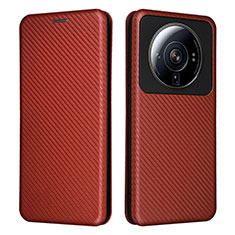 Funda de Cuero Cartera con Soporte Carcasa L03 para Xiaomi Mi 12S Ultra 5G Marron