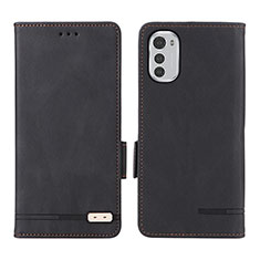 Funda de Cuero Cartera con Soporte Carcasa L03Z para Motorola Moto E32s Negro