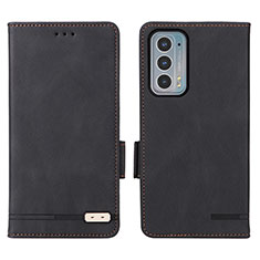 Funda de Cuero Cartera con Soporte Carcasa L03Z para Motorola Moto Edge 20 5G Negro