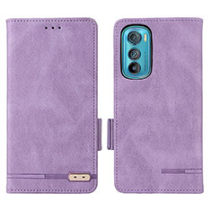 Funda de Cuero Cartera con Soporte Carcasa L03Z para Motorola Moto Edge 30 5G Morado