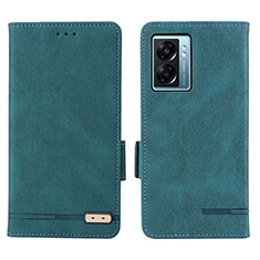 Funda de Cuero Cartera con Soporte Carcasa L03Z para Oppo A57 5G Verde