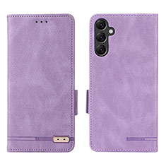 Funda de Cuero Cartera con Soporte Carcasa L03Z para Samsung Galaxy A14 5G Morado