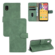 Funda de Cuero Cartera con Soporte Carcasa L03Z para Samsung Galaxy A21 SC-42A Verde