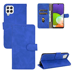 Funda de Cuero Cartera con Soporte Carcasa L03Z para Samsung Galaxy A22 4G Azul