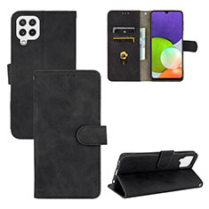 Funda de Cuero Cartera con Soporte Carcasa L03Z para Samsung Galaxy A22 4G Negro