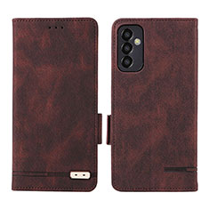 Funda de Cuero Cartera con Soporte Carcasa L03Z para Samsung Galaxy F13 4G Marron