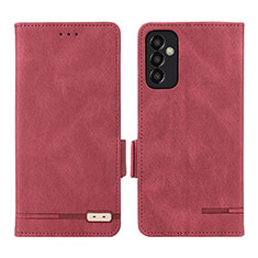 Funda de Cuero Cartera con Soporte Carcasa L03Z para Samsung Galaxy F13 4G Rojo