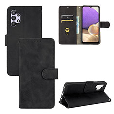 Funda de Cuero Cartera con Soporte Carcasa L03Z para Samsung Galaxy M32 5G Negro