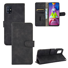 Funda de Cuero Cartera con Soporte Carcasa L03Z para Samsung Galaxy M51 Negro