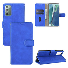 Funda de Cuero Cartera con Soporte Carcasa L03Z para Samsung Galaxy Note 20 5G Azul
