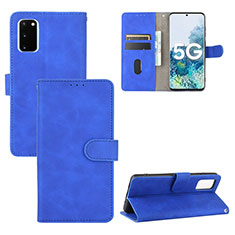 Funda de Cuero Cartera con Soporte Carcasa L03Z para Samsung Galaxy S20 Lite 5G Azul