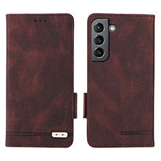 Funda de Cuero Cartera con Soporte Carcasa L03Z para Samsung Galaxy S21 FE 5G Marron