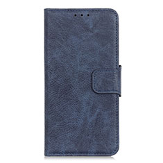 Funda de Cuero Cartera con Soporte Carcasa L04 para Alcatel 3X Azul