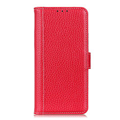 Funda de Cuero Cartera con Soporte Carcasa L04 para Apple iPhone 12 Max Rojo