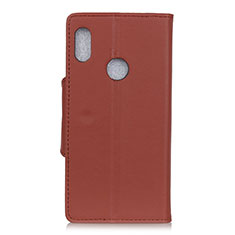 Funda de Cuero Cartera con Soporte Carcasa L04 para BQ Aquaris C Marron