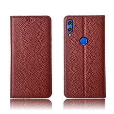 Funda de Cuero Cartera con Soporte Carcasa L04 para Huawei Honor V10 Lite Marron