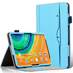 Funda de Cuero Cartera con Soporte Carcasa L04 para Huawei MatePad Pro Azul Cielo