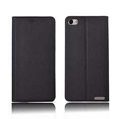 Funda de Cuero Cartera con Soporte Carcasa L04 para Huawei MediaPad X2 Negro