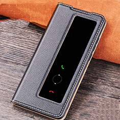 Funda de Cuero Cartera con Soporte Carcasa L04 para Huawei P30 Negro