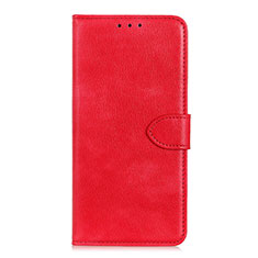 Funda de Cuero Cartera con Soporte Carcasa L04 para Nokia C3 Rojo