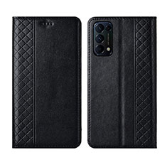 Funda de Cuero Cartera con Soporte Carcasa L04 para Oppo Find X3 Lite 5G Negro