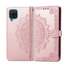 Funda de Cuero Cartera con Soporte Carcasa L04 para Samsung Galaxy M12 Oro Rosa